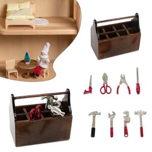 Bino Boîte à outils enfant multicolore, 50 pièces, bois