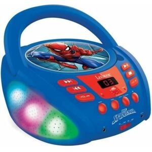 Lexibook – Marvel Spider-man Lecteur CD Bluetooth pour enfants Portable, Effets lumineux, Prise micro, Entrée aux-in, Pile ou Secteur, Filles, Garçons, Bleu/Rouge, RCD109SP - Publicité