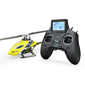 OMPHOBBY M2 Evo Prêt pour Le Vol Rc Helicopter Outdoor Entraînement Direct à Deux Moteurs sans Balais Télécommande 6CH Hélicoptère Adulte,RC Plan 3D avec Télécommande Mini UAV RTF (Jaune) - Publicité