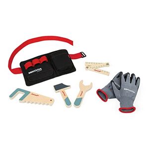 Janod Ceinture de Bricolage avec Outils en Bois et Gants Jouet d'Imitation Bricolage Apprentissage Motricité Fine et Imagination Certifié FSC Dès 3 ans, J06475 - Publicité