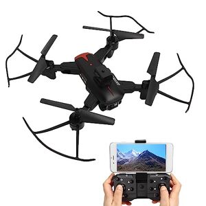 Annadue Drones avec Caméra pour Adultes, Quadricoptère RC Pliable à Double Caméra HD 4K pour Cadeau Débutant, Mini Drone avec Zoom 50 X, Prise en Charge du Retournement 3D, Maintien de - Publicité
