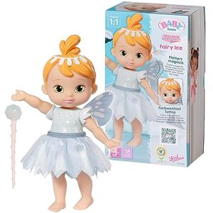 BABY born Verhalenboek Fee Storybook Ice – Fée de 18 cm avec des Ailes Volantes – Contient 1 poupée, 1 Baguette Magique, 1 Socle, 1 Fond & 1 Livre d’Images – 3 Ans + – 833797, 831816 - Publicité