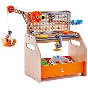 Hape Jouet en Bois Établi en Bois de Découverte Scientifique Junior Inventor, 58 Pièces, 10 Expériences Jouet pour Enfant dès 4 Ans Atelier Jeux de Construction en Bois Garçon et Fille - Publicité