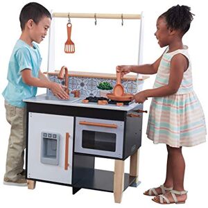 KidKraft Cuisine Enfant en Bois Artisan, Dinette Incluant Accessoires, Ustensiles, Distributeur de Glaçons, Jeu d'imitation, Jouet Enfant dès 3 Ans, 53441 - Publicité