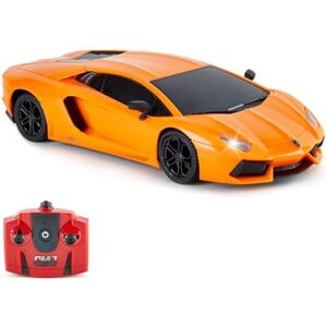 CMJ RC Cars Lamborghini Aventador Télécommande sous Licence Officielle pour Enfants avec Feux de Travail, Modèle RC pour Voiture 1:24, 27 MHz, LP700-4 - Publicité