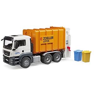 bruder MAN TGS 26.500 Rear Loading Garbage Truck Orange - Publicité