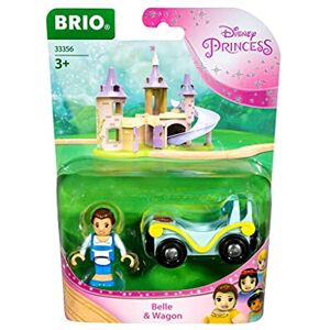 Brio 33356 Belle & Wagon/Disney Princesses La Belle et la Bête Accessoire pour Circuit de Train en Bois avec connexions aimantées A partir de 3 Ans - Publicité