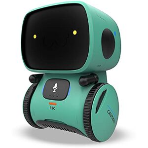 REMOKING Robot intelligent pour enfants Jouet interactif Cadeau pour garçons et filles Contrôle tactile Commande vocale Enregistrement vocal Interactive Musique (vert foncé) - Publicité