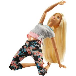 Barbie Made to Move poupée articulée Fitness Ultra Flexible Blonde, Legging à Fleurs Roses et 22 Points d'articulations, Jouet pour Enfant, FTG81 Multicolore - Publicité