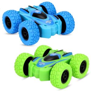 Yeefunjoy 2 Lot de Jouets Monster Truck, Voiture à Friction Pull Back Voiture Monster Truck, 360°Culbute Petite Voiture Jouets pour Enfant, Jouet Noël Cadeaux d'anniversaire pour 3-8 Ans Garçons Fille - Publicité