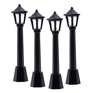 Wresetly Lot de 4 lampadaires miniatures de chemin de fer pour le bricolage - Publicité