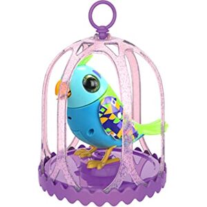 SilverLit Digibirds II in Cage Hooded Parrot Oiseaux interactifs avec des Sons, réagit au Toucher et Peuvent se connecter Les UNS aux Autres. Robot, Oiseau, Mignon, Cadeau, Filles, Oiseau en Cage - Publicité