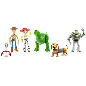 Mattel Disney Pixar Toy Story Pack 6 Figurines Articulées Toy Story 4, Road Trip de 6 personnages : Woody, Buzz, Rex, Zig Zag, Jessie et Forky, Jouet Enfant, Dès 3 ans, GDL54 - Publicité