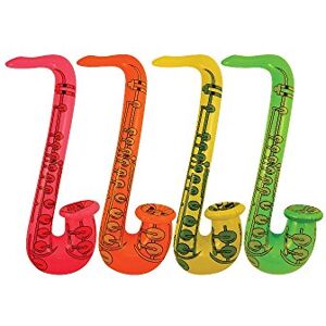 The Home Fusion Company Saxophone Gonflable 55cm Blow Up Déguisement Fête Musical Instrument de Musique - Publicité