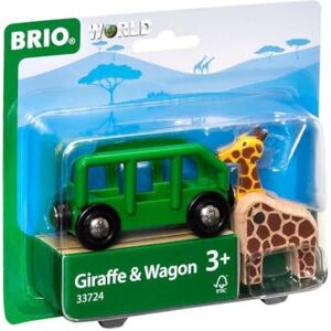 Brio World 33724 Wagon Girafe Accessoire pour circuit de train en bois Avec connexions aimantées Thème safari Jouet pour garçons et filles dès 3 ans - Publicité