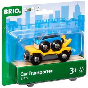 Brio World 33577 Wagon Transport de Voiture avec Rampe Accessoire pour Circuit de Train en Bois Système d'attache aimantée Jouet pour garçons et Filles dès 3 Ans - Publicité