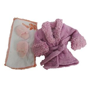 fat-catz-copy-catz Violet /Rose, Bleu Or Jaune Made for Barbie de poupée en Tissu éponge Toy Peignoir Habillage Chemise de Nuit Tenue & Pantoufles - Publicité