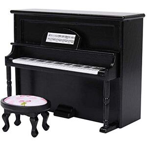 Zerodis 1:12 Échelle Miniature de Collection Piano pour Maison De Poupée Modèle Jouet Simulation Collection De Jouets Figurine Modélisme Ornements Maison Décor(Black) - Publicité