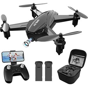 rc tech Drone Avec Double Caméra 1080P HD Avec Retournements 3D, Contrôle de la Gravité,Mode Sans Tête et 2 Batteries Rechargeables 20 Minutes de Vol Temps Jouet Enfant Cadeau - Publicité