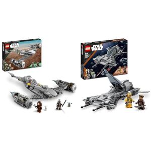 Lego 75325 Star Wars Le Chasseur N-1 Mandalorien Le Livre de Boba Fett: Aventure & 75346 Star Wars Le Chasseur Pirate, Jouet de Construction Le Mandalorien Saison 3 avec Minifigurines Pilote - Publicité