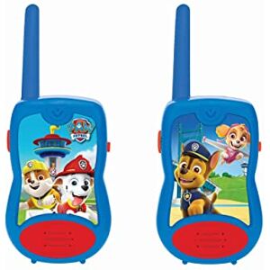 Lexibook -TW12PA Paw Patrol Pat' Patrouille Chase Talkies-Walkies, Jeu de Communication pour Enfant, Clip Ceinture, à Piles, TW12PA, Bleu/Rouge Version Espagnole - Publicité