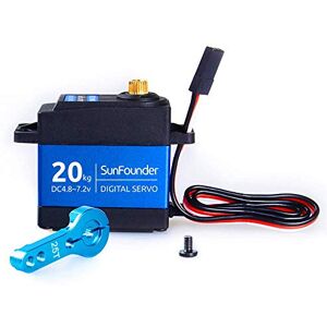 SUNFOUNDER 20KG Servo Motor High Torque Servo, TD8120MG Metal Gear Digital Servo, Aluminium Case, Control Angle 270° for RC Robot Cars - Publicité