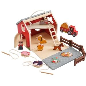 Jouets de Ferme En Bois Montessori, Figurines de Jeu D'animaux Préscolaires pour Garçons et Filles, Enfants En Bas âge - Publicité