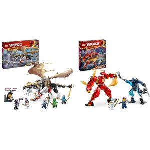 Lego Ninjago Egalt Le Maître Dragon, Jouet Ninja avec 5 Minifigurines Ninja Dont Personnages Lloyd & Ninjago Le Robot Élémentaire du Feu de Kai, Jouet Ninja pour Enfants avec Figurine Rouge - Publicité