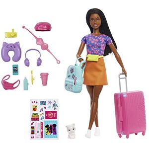 Barbie Coffret Une Vie De Citadine avec Poupée Brooklyn » Roberts Et Chaton, 10 Accessoires Et 1 Feuille Dâ€™Autocollants Jouet Enfant, Dès 3 Ans, HGX55 - Publicité