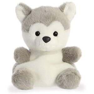 Aurora , 33474, Palm Pals, Chien Esquimau Busky, 13 cm, Peluche, Gris et Blanc - Publicité