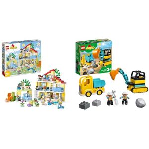 Lego 10994 Duplo Ma Ville La Maison Familiale 3-en-1, Maison de Poupées & Duplo 10931 Le Camion et la Pelleteuse Jeux de Voiture sur Le théme du Chantier pour Les Enfants de 2 Ans et Plus - Publicité