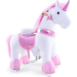 PonyCycle PoneyCycle Officiel Classique Modèle U Montez sur la Licorne Licorne Rose Jouet en Peluche sur Roues (avec Frein et Son/Hauteur 76 cm/Taille 3 pour Les 3-5 Ans) Ux302 - Publicité