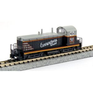 Kato USA Model Train Products EMD NW2 #9205 CB and Q "Everywhere West" N Scale Train - Publicité