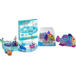 Lansay ZHU ZHU Aquarium Lot : 1 Sébastien Le Poisson Mandarin + 1 Circuit Coquillage Mini Univers Animal Interactif Dès 4 Ans - Publicité