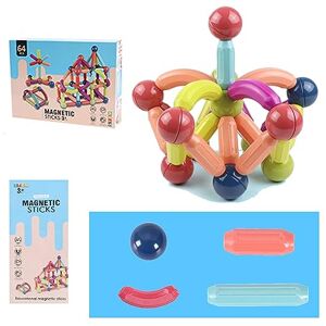 Smilbaley Ensemble 68 pièces Bloc Construction Magnetique Enfant, 3D Jouets Magnétiques, Construction Magnetique Jeux éducatifs, Jeux de Construction Magnetique, Convient Aux Enfants à Partir de 3 Ans - Publicité