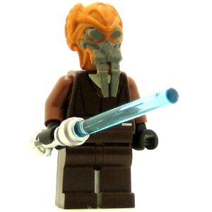 Lego Star Wars Plo Koon Minifig.ures + blue lightsaber by - Publicité