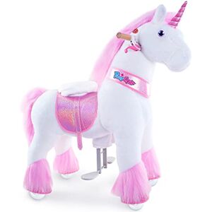 PonyCycle PoneyCycle Officiel Classique Modèle U Montez sur la Licorne Licorne Rose Jouet en Peluche sur Roues (avec Frein et Son/Hauteur 90cm/ Taille 4 pour Les 4-8 Ans) Ux402 - Publicité