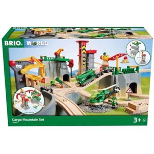 Brio World 36010 Circuit Montagnes et Chargements Coffret Complet de 49 pièces 5 Niveaux de Hauteur différents Circuit de Train en Bois Jouet Mixte à partir de 3 Ans 63601000 - Publicité