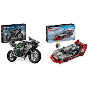 Lego Technic La Moto Kawasaki Ninja H2R, Jouet de Construction pour Enfants, Set à Collectionner & Speed Champions Voiture de Course Audi S1 e-Tron Quattro Véhicule Jouet - Publicité