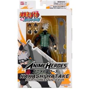 Bandai Anime Heroes Naruto Shippuden Figurine Anime heroes 17 cm Kakashi Hatake (Fourth Great Ninja War) 36963 - Publicité