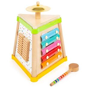 Small Foot 11507 Triangle Musical Sound, en Bois, Multi-Instrument coloré pour Petits Musiciens Jouets, Multicolore - Publicité