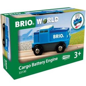 Brio World 33130 Locomotive de Fret Bleue à pile Train électrique avec connexion aimantée Pour circuit de train en bois Jouet pour garcons et filles dès 3 ans - Publicité