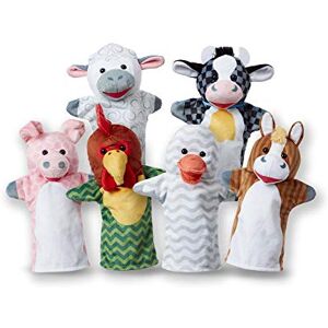 Melissa & Doug Marionnettes À Main La Ferme,6 Marionettes, Jouet créatif pour filles et garçons de 3 4 5 6 7 ans, Cadeau parfait pour les enfants, Théâtre de poupées, Jeu de Rôle - Publicité