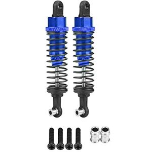 Dilwe 2pcs Amortisseur en Alliage d'aluminium de Voiture RC, Accessoire pour FS 1/18 RC Camion de télécommande(Bleu foncé) - Publicité