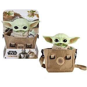 Mattel Star Wars The Mandalorian Bébé Yoda, figurine peluche Grogu sonore 28 cm avec sacoche de transport, jouet pour enfant, HBX33 - Publicité