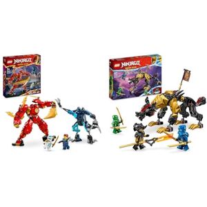 Lego Ninjago Le Robot Élémentaire du Feu de Kai, Jouet Ninja pour Enfants avec Figurine Rouge & 71790 Ninjago Le Chien de Combat Dragon Imperium, Jouet de Ninja avec Monstre - Publicité