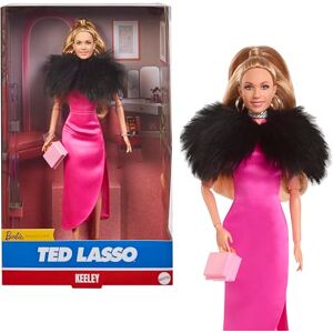 Barbie Coffret Signature Poupées Keeley Jones de la Serie Ted Lasso en Robe Rose, Cape en Fausse Fourrure, Plus De 30 Accessoires, À Collectionner, Jouet Enfant, A Partir De 3 Ans, HJW92 - Publicité