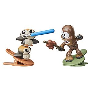 Star Wars Battle Bobblers Pack de 2 Figurines à accrocher Porgs vs Chewbacca Jouet - Publicité