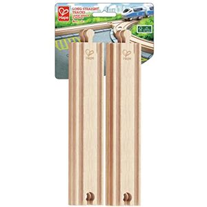 Hape Lot de 4 Longs Rails de Chemin de Fer en Bois E3779 Naturel - Publicité