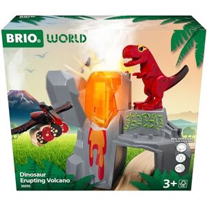 Brio World 36092 Volcan Dinosaure en Eruption Accessoire pour Circuit de Train en Bois Action de Jeu sans Pile/avec Aimant Jouet pour garçons et Filles dès 3 Ans - Publicité